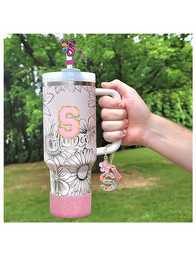 Generic - Cup Accessories for 30oz 40oz, Decorations for Cup, Including Silicone Straw Cover Cap and Boot, Spill Proof Stopper, Handle Charm, Sticker (S,6PCS) - Image 1