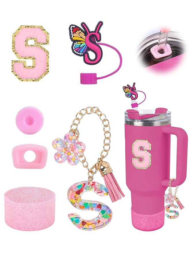 Generic - Cup Accessories for 30oz 40oz, Decorations for Cup, Including Silicone Straw Cover Cap and Boot, Spill Proof Stopper, Handle Charm, Sticker (S,6PCS) - Image 1