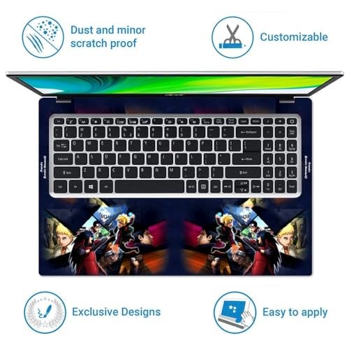 Finearts Full Body Laptop Skin Upto 15.6 inch Sticker Compatible for Dell/HP/Lenovo/Acer/Sony All Laptop Size Upto 14 to 15.6 Inch - Anime Triangle Eye Design - Image 4