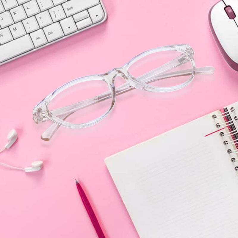 Dark Wost Computer Glasses Anti Reflective Eyeglasses Lightweight Cat Eye Spectacles Frame for Women Pink Clear - Pack Of 1 - Image 4