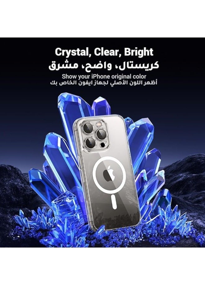 YoYoTech Magnetic Case for iPhone 15 Pro Max 6.7-Inch Compatible with MagSafe Wireless Charging, Shockproof Phone Bumper Cover, Anti-Scratch Clear Back  - Image 5