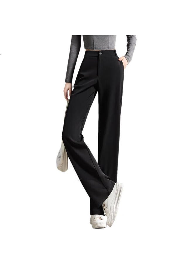 First Application Chushen Summer Thin Suit Pants Women High Waist Loose Wide Leg Pants Black Casual Long Pants S52X010 - Image 2