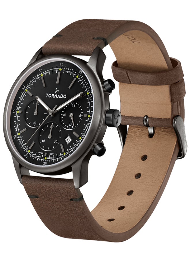 تورنيدو ساعة رجالية جلدية متعددة الوظائف ٤٢.٤ مم - Image 2