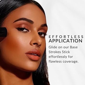 Flori Roberts Base Strokes Crme Foundation Stick by Flori Roberts Full Coverage for Women of Color or Deeper Skin Tones Long Lasting Makeup Natural Finish Complexion Concealer Corrector - Image 3