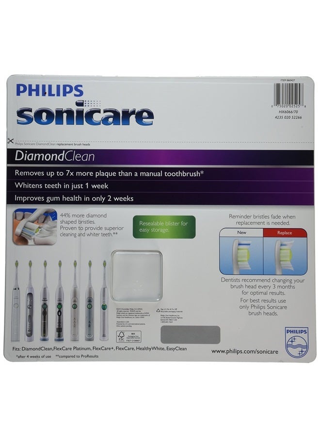 Philips Philips Sonicare HX6066/70 DiamondClean Standard Brush Heads, 6-Pack 