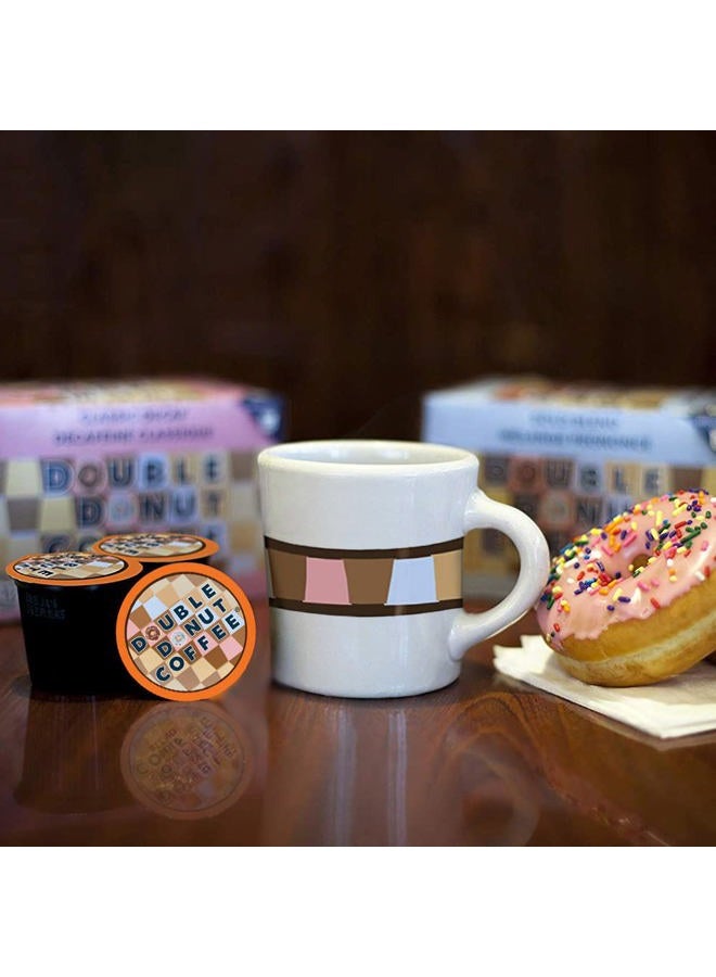 Double Donut Coffee Double Donut Decaf Dark Roast Coffee Pods, Extra Bold Blend Coffee, Single Serve Coffee For Keurig K Cups Machines, Decaf Dark Roast Coffee in Recyclable Pods, 24 Count - Image 4