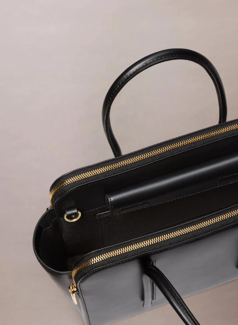 CALVIN KLEIN Leather Medium Tote Bag - Image 5