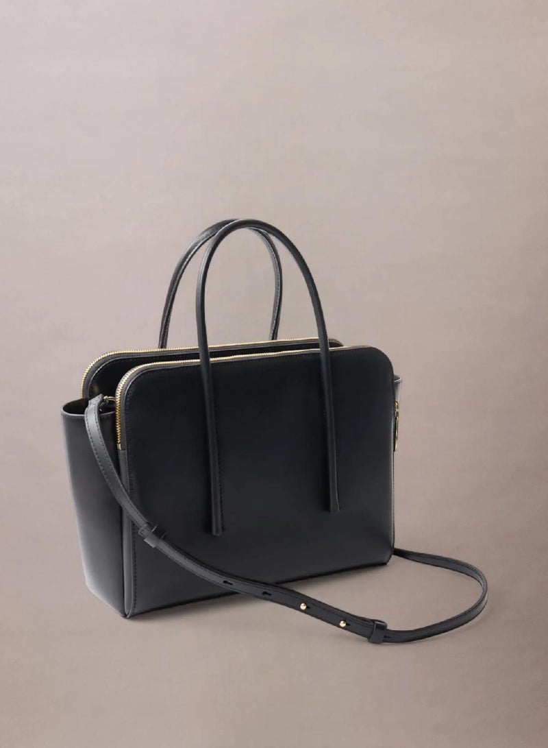 CALVIN KLEIN Leather Medium Tote Bag - Image 2