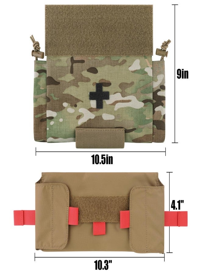 PETAC GEAR Tactical First Aid Drop Dump Pouch, Micro Medical Trauma Roll Up Drop Pouch EMT IFAK Sub Abdominal Carrying Bag with Hook-N-Loop (MC) - Image 4