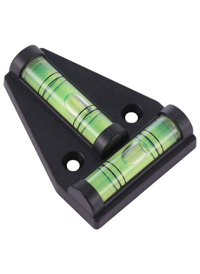 SOLDOUT Spirit Level Bubble Level Multipurpose 2 Way Spirit Level T Shape For Adjusting Angle Level Measuring Instrument (Black)  - Image 2