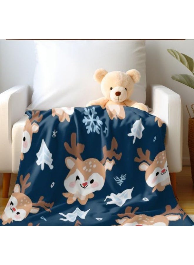 general Baby and children's cartoon flannel thin blanket (warm and comfortable, suitable for sleep, game use) 70cm*100cm - Image 1