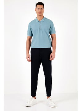 Buratti Cotton Regular Fit Zippered Polo Collar T Shirt Men's Polo T Shirt 5902434  - Image 3