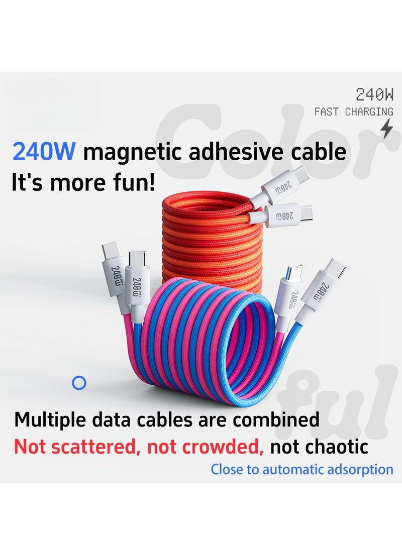 Multi-color magnetic charging cable for data transfer. Super fast charging. Compatible with iOS or Android - Image 3