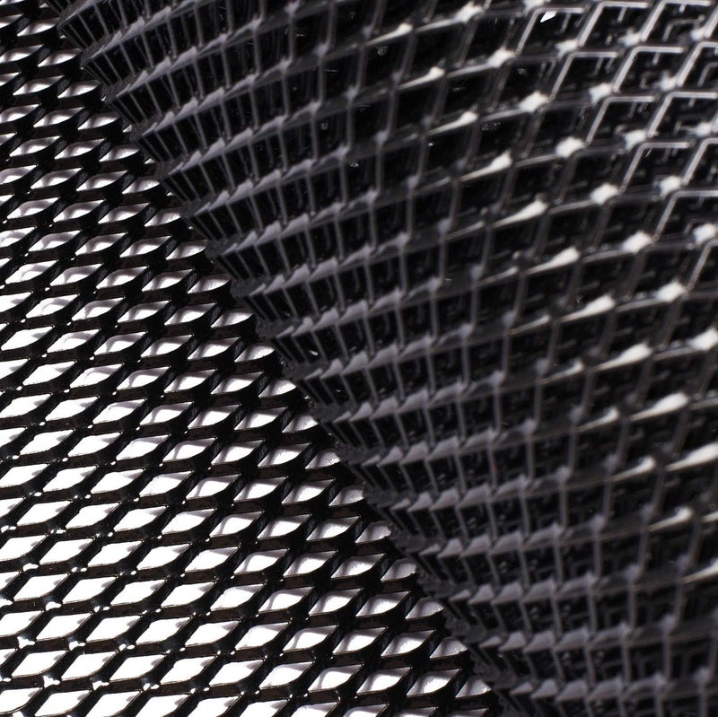 AggAuto Universal 40"x13" Car Grill Mesh - 100x33cm Aluminum Alloy Automotive Grille Insert Bumper 6x12mm Rhombic Hole, One of the Most Multifunctional Shape Grids Black - Image 2