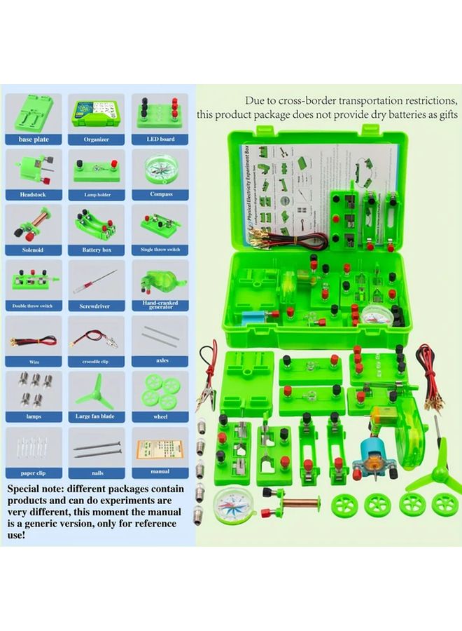 مجموعة تجارب الفيزياء موديل A2 مع لوحة LED محرك مروحة بوصلة إمدادات مختبر STEM التعليمي - Image 4