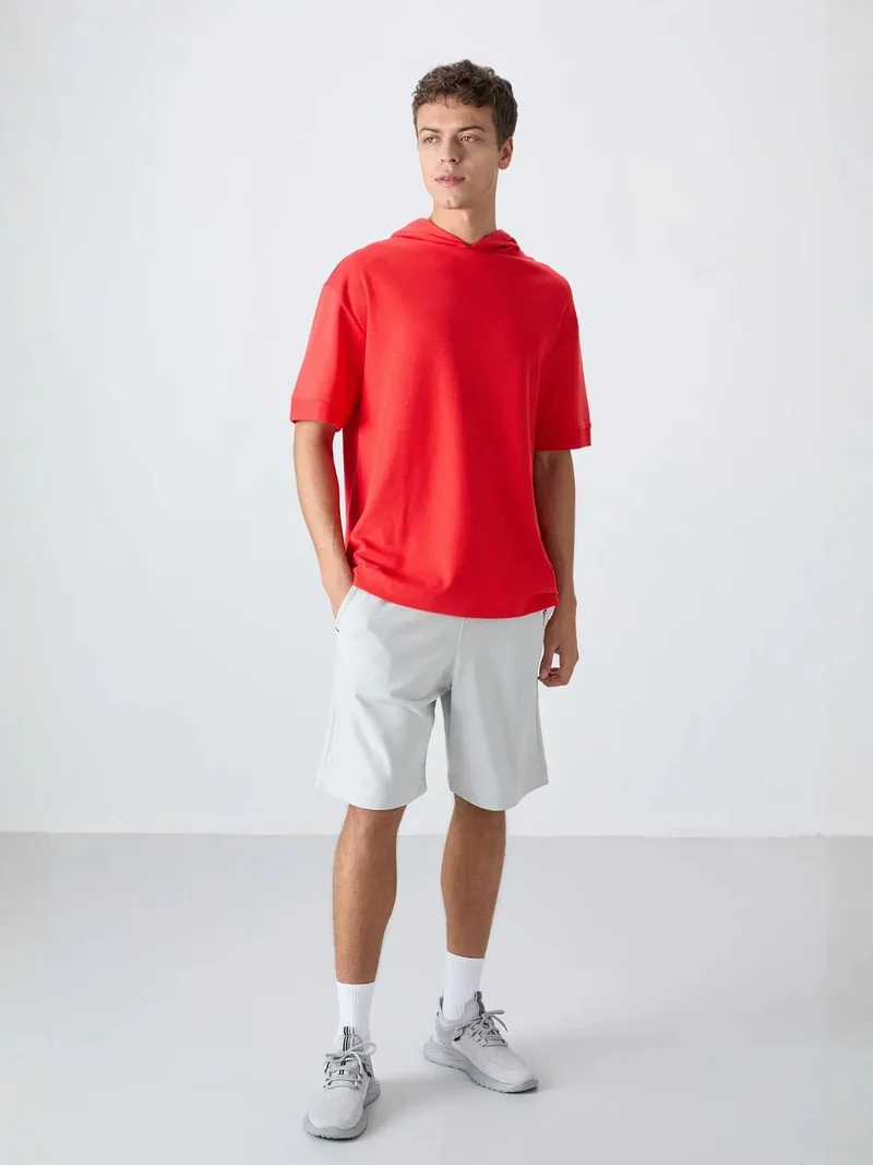 TOMMYLIFE TOMMY Oversized Hooded Short-sleeve T-shirt