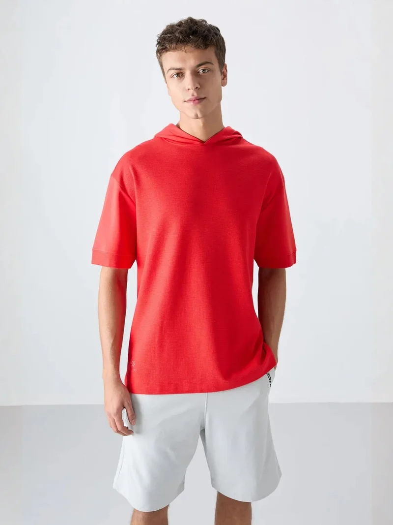 TOMMYLIFE TOMMY Oversized Hooded Short-sleeve T-shirt