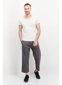 Esprit x Rest and Recreation Men Regular Fit Solid Chino Pants, Grey  - Image 4
