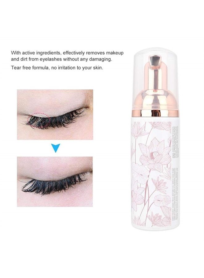 Sonew 60ml Eyelash Extension Cleanser, Professional Lash Cleansing Foaming Eyelash Wash for Eyelash Extension With Cleaning Brush Keep Your Lash Clean - Image 3