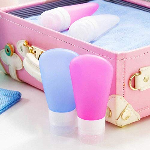 Crownish Pack of 3 Silicone Travel Bottles Sets Leak Proof Portable Makeup Bottles Organizer (90 Ml, Medium Size, Multi Colour) - Image 5