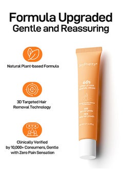 JoyPretty 60 Seconds Upper Lip Hair Removal Cream, Hair Removal Cream For Upper Lip Face And Chin Fast And Gentle With 30X Delay Hair Growth Moisturizing Hair Removal With Almond Oil And Aloe Vera Extract 20G  - Image 3