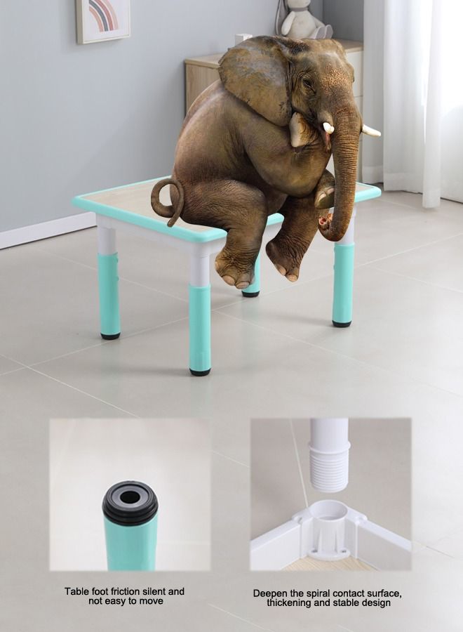 JSAITOYS 2 Pieces Child School Plastic Table And Chair Children Set Kindergarten Nursery Furniture - Image 4