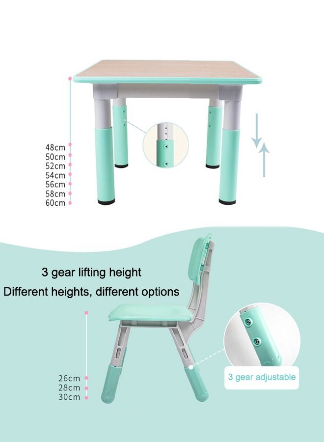JSAITOYS 2 Pieces Child School Plastic Table And Chair Children Set Kindergarten Nursery Furniture - Image 3