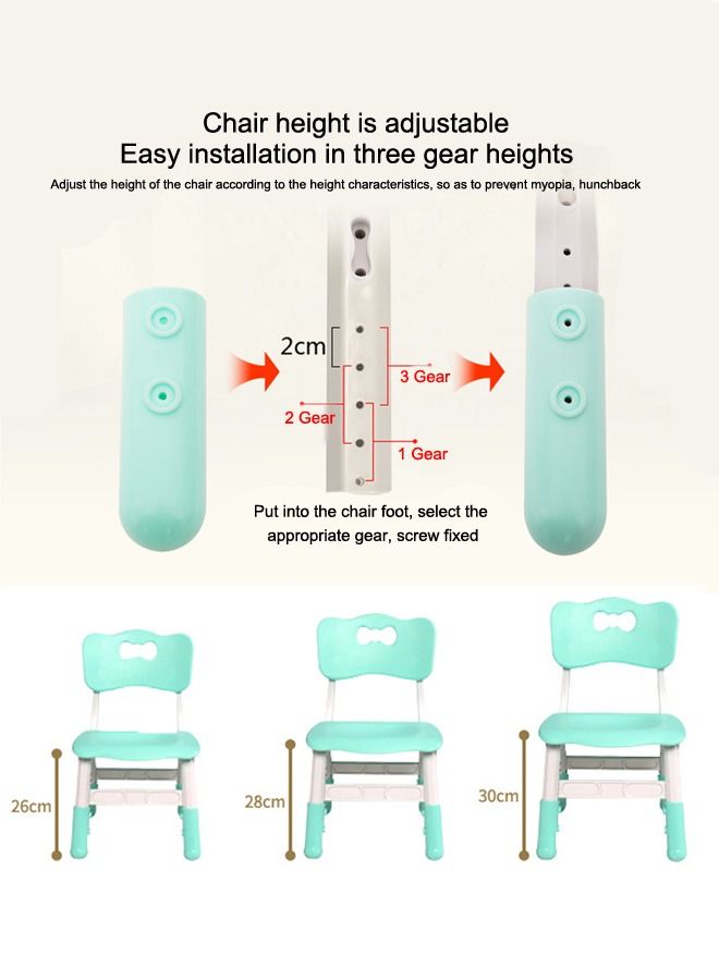 JSAITOYS 2 Pieces Child School Plastic Table And Chair Children Set Kindergarten Nursery Furniture - Image 5