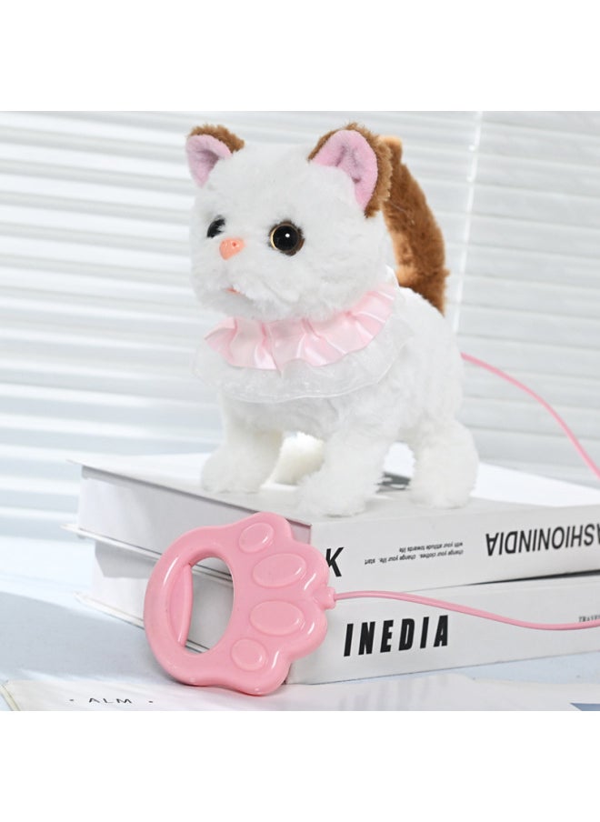 Children's Simulation Electric Plush Cat Toy Will Walk Will Call Plush Children's Toy Will Sing Cat Wholesale-Color:Gray Stripes  - Image 3