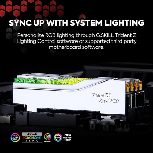 G.SKILL Trident Z5 Royal Neo Series DDR5 RAM (AMD Expo) 96GB (2x48GB) 6000MT/s CL28-36-36-96 1.35V Desktop Computer Memory U-DIMM - Silver (F5-6000J2836F48GX2-TR5NS) - Image 4
