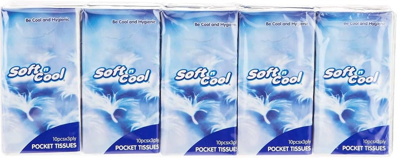 Soft n Cool مناديل جيب ناعمة وباردة 3 طبقات، 10 قطع - Image 1