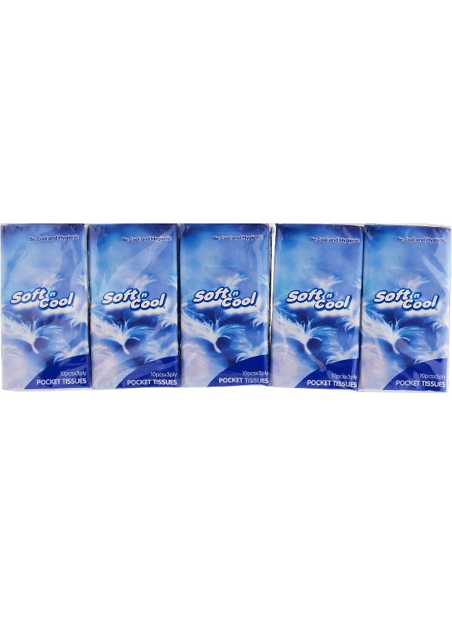 Soft n Cool مناديل جيب ناعمة وباردة 3 طبقات، 10 قطع - Image 2