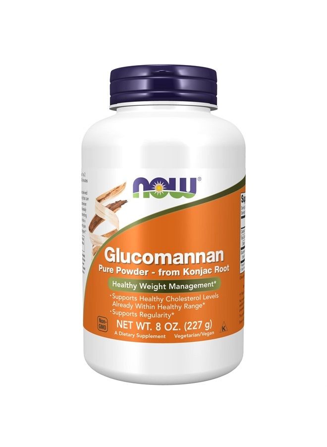 now Supplements, Glucomannan (Amorphophallus konjac) Pure Powder, Supports Regularity*, Healthy Weight Management*, 8-Ounce - Image 1