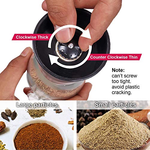 Zhart Salt Pepper Grinder, Spice Grinder Made of high Strength Glass. Suitable for Kitchen, Barbecue, Restaurant Accessories/Spices - Image 3