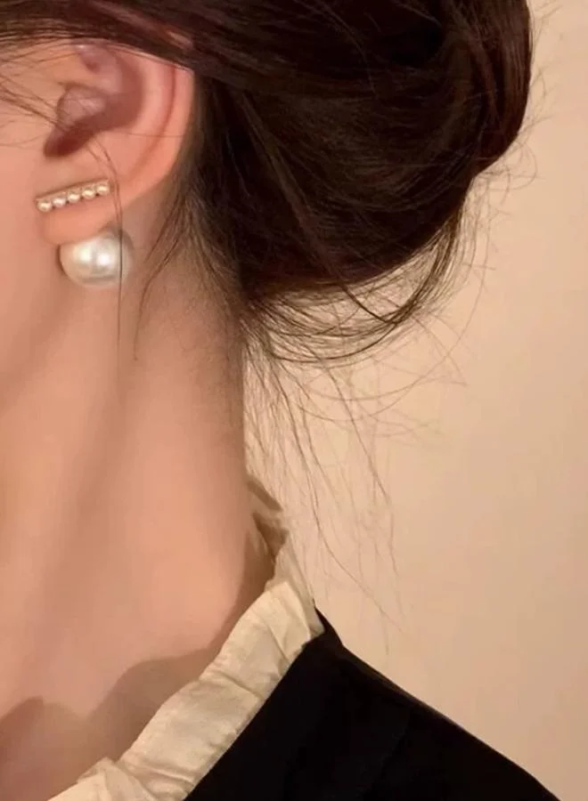 Take Two  Double Row Pearl Stud Earrings for Women | Best Price UAE