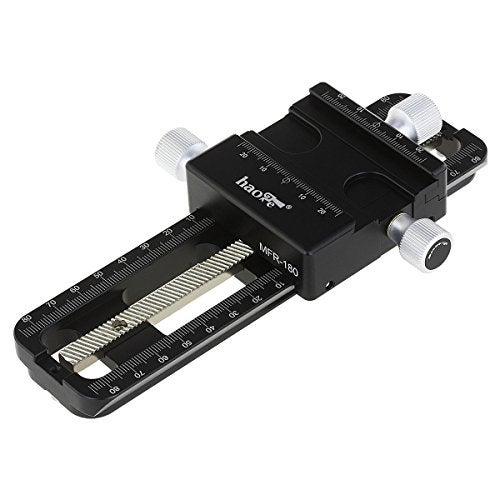 Haoge MFR-180 Macro Focusing Rail Rack Slider for Precision Focus Stacking Stack Nodal Slide Macro Close-up Close Up Photography Built-in Arca Swiss Type Quick Release Clamp and Arca Dovetail Groove - Image 2
