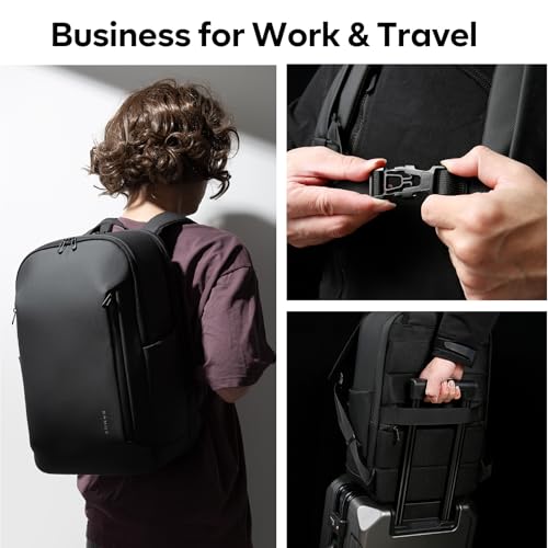 BANGE Business Smart Backpack for Men and Women，can holds 15.6 Inches Laptop Backpack, Waterproof Commute Work Travel Backpack, Flight Carry-On (black) - Image 2