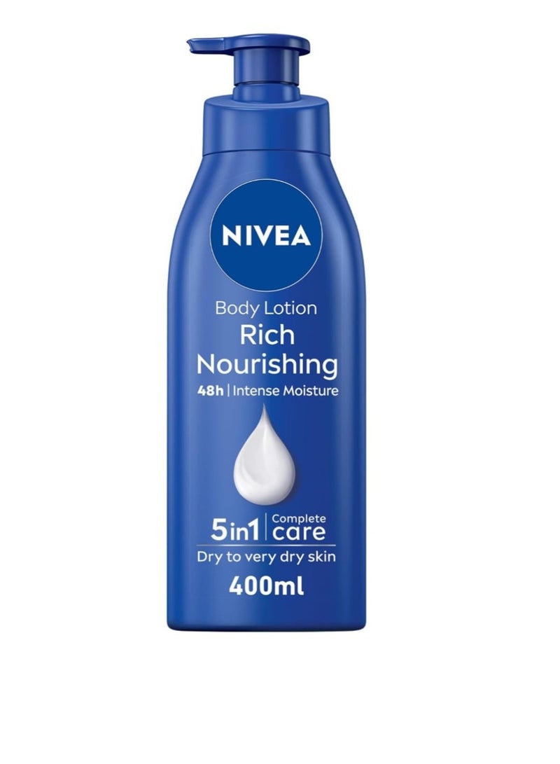 Nivea 48 h Intense Moisture Rich Nourishing Body Lotion For Dry Skin 400ml - Image 1