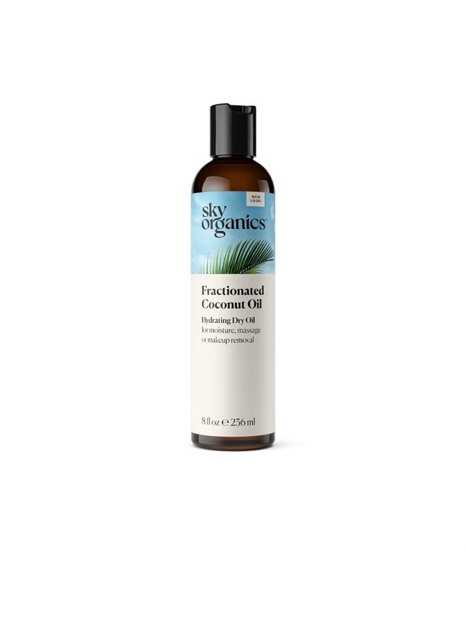 Sky Organics Fractionated Coconut Oil for Body & Face, 100% Pure to Condition, Soften & Smooth, 8 fl. Oz - Image 1