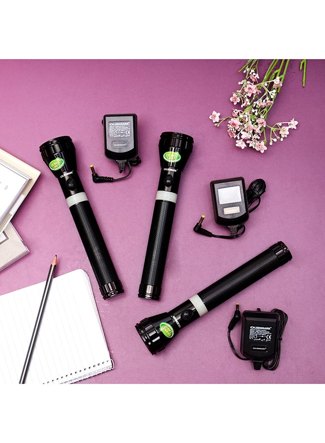 Olsenmark Olsenmark OMFL2676 3 in 1 Rechargeable Led Flashlight - 215mm, OMFL2676 - Image 4