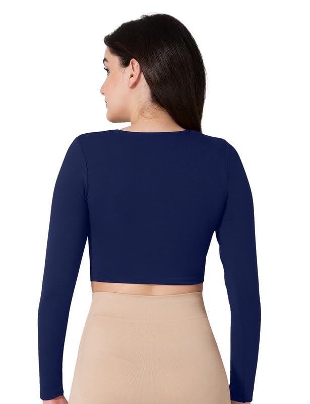 VSTAR Full Length Comfy Blouse Navy - Image 3
