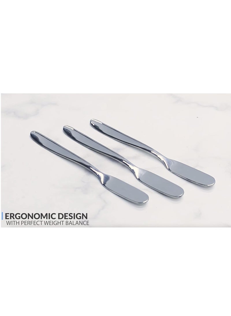 Tiara - 3pc Set Stainless Steel Butter Knife and Jam Spreader for Kitchen - Image 4