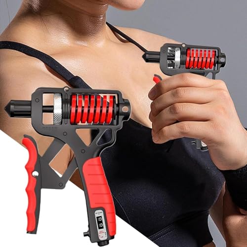 KOYET Stainless Steel, Rubber Hand Grip Strength Trainer (100 kgs) - Forearm Strength Trainer Adjustable Gripper | New Improved Design for Heavy Strength Training (100 kgs,Red) - Image 4