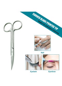 Stainless Steel Scissors 2 Pcs Setnail Cuticle Scissorsmanicure Scissors Kitstraight And Curved Blade Scissor For Beardmustache Nose Hair Ear Hair Eyebrow And Eyelashes Cutting - pzsku/Z714E4527B71BE8DFC7F3Z/45/_/1707976598/248b1293-7330-4101-8e53-b86246894f99