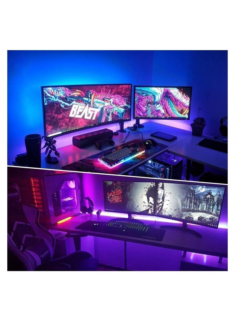 ELTRAZONE LED Light Strip 5M USB RGB Waterproof Decoration Lighting with Remote Control for Bedroom Kitchen Hotel Home TV  - Image 4