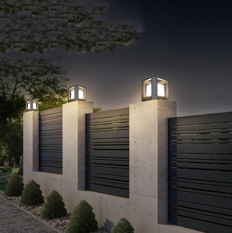 LEGEEN Light Set of1 Gate Light Die Cast Waterproof Garden Outdoor Waterproof Mega Pillar Lampgate Light for Home gategate Lights for Outdoor entrances mall Without Bulb Grey No2 Big Size - Image 3