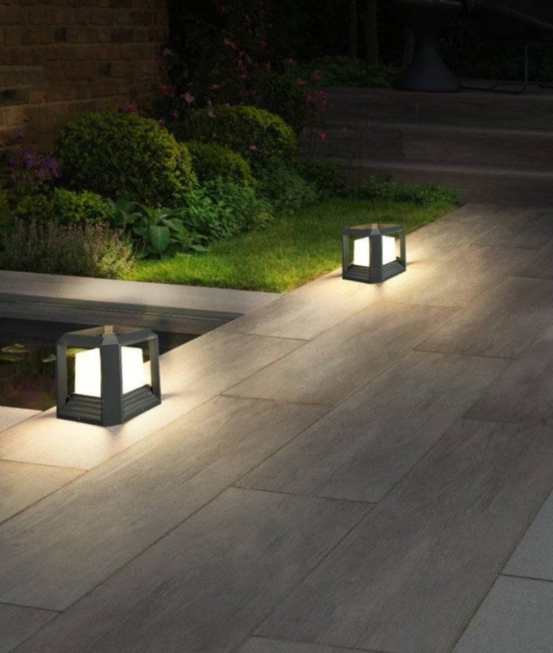 LEGEEN Light Set of1 Gate Light Die Cast Waterproof Garden Outdoor Waterproof Mega Pillar Lampgate Light for Home gategate Lights for Outdoor entrances mall Without Bulb Grey No2 Big Size - Image 5
