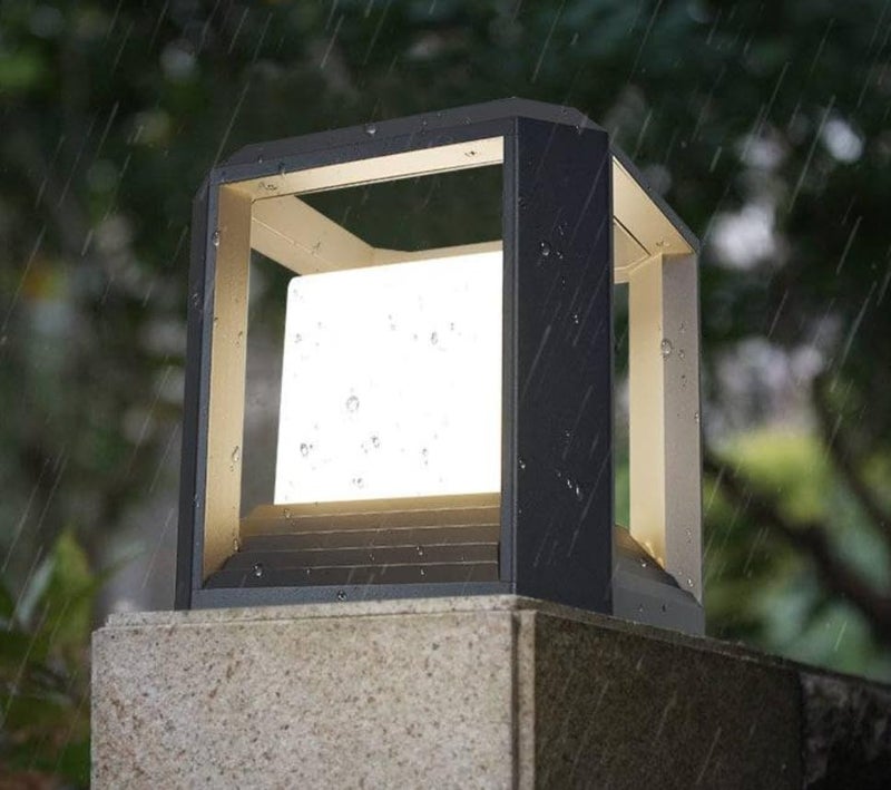 LEGEEN Light Set of1 Gate Light Die Cast Waterproof Garden Outdoor Waterproof Mega Pillar Lampgate Light for Home gategate Lights for Outdoor entrances mall Without Bulb Grey No2 Big Size - Image 1