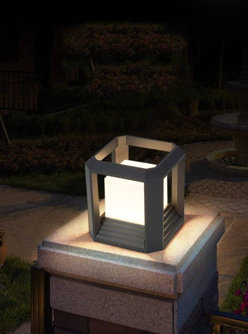 LEGEEN Light Set of1 Gate Light Die Cast Waterproof Garden Outdoor Waterproof Mega Pillar Lampgate Light for Home gategate Lights for Outdoor entrances mall Without Bulb Grey No2 Big Size - Image 4