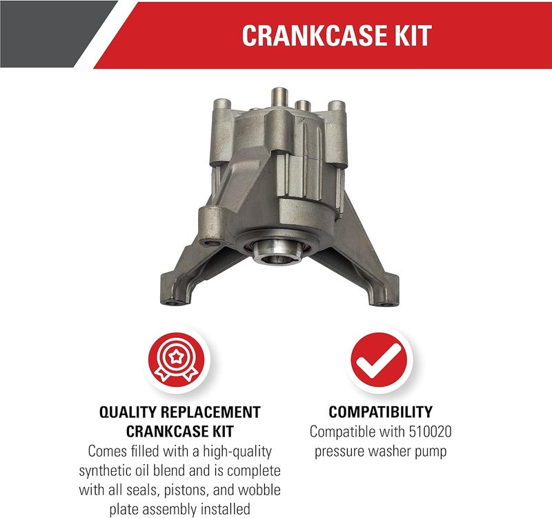 Simpson Cleaning 7110159 Crankcase Replacement Kit for OEM Technologies 510020 Axial Cam Pressure Washer Pump Silver - Image 2